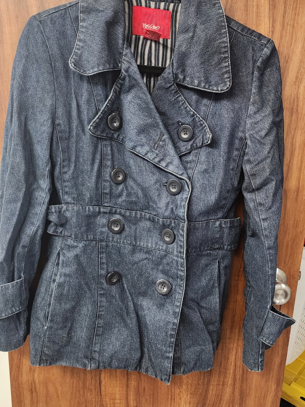 Small Vintage Mossimo Double-Breasted Denim Blazer